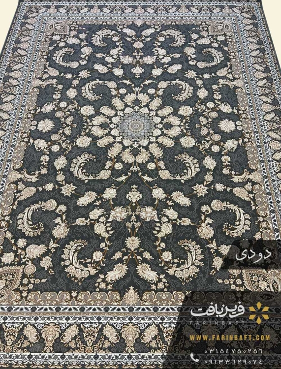 فرش طرح گلوریا 700 شانه دودی اکریلیک